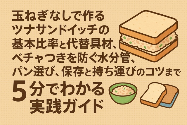 Practical guide to making tuna sandwiches without onions