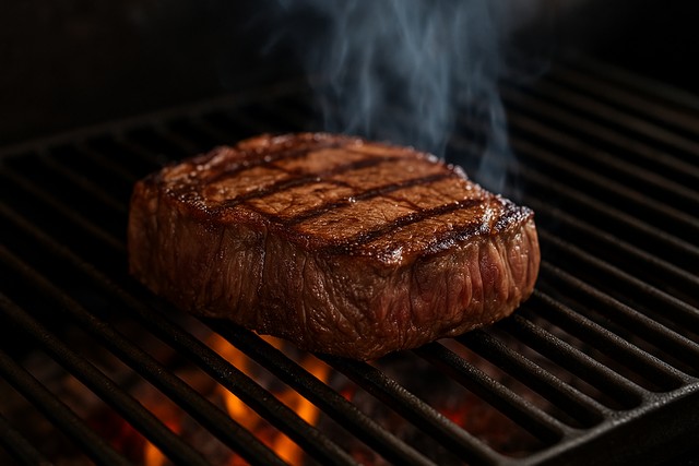 sizzling-thick-steak-on-charcoal-grill